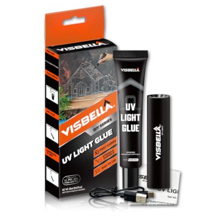 Liquid Uv Glue Kit - UV Işık Tutkal Reçine Kiti, Lamba