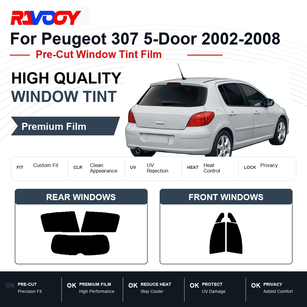 Privacy Screen Protector - Peugeot 307 5 Kapılı 2002-2008 Ön