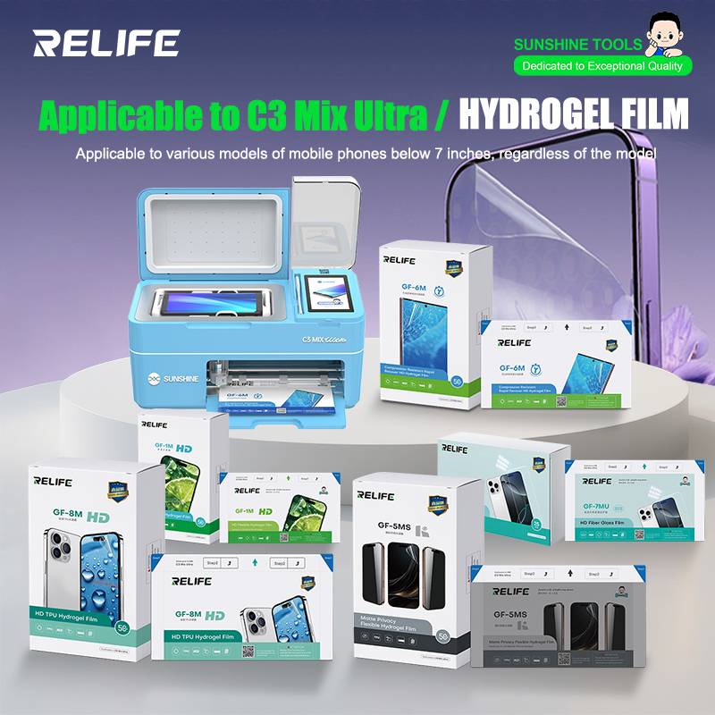 Screen Protector Cutter - RELIFE GF-1M GF-5MS HD TPH Hidrojel