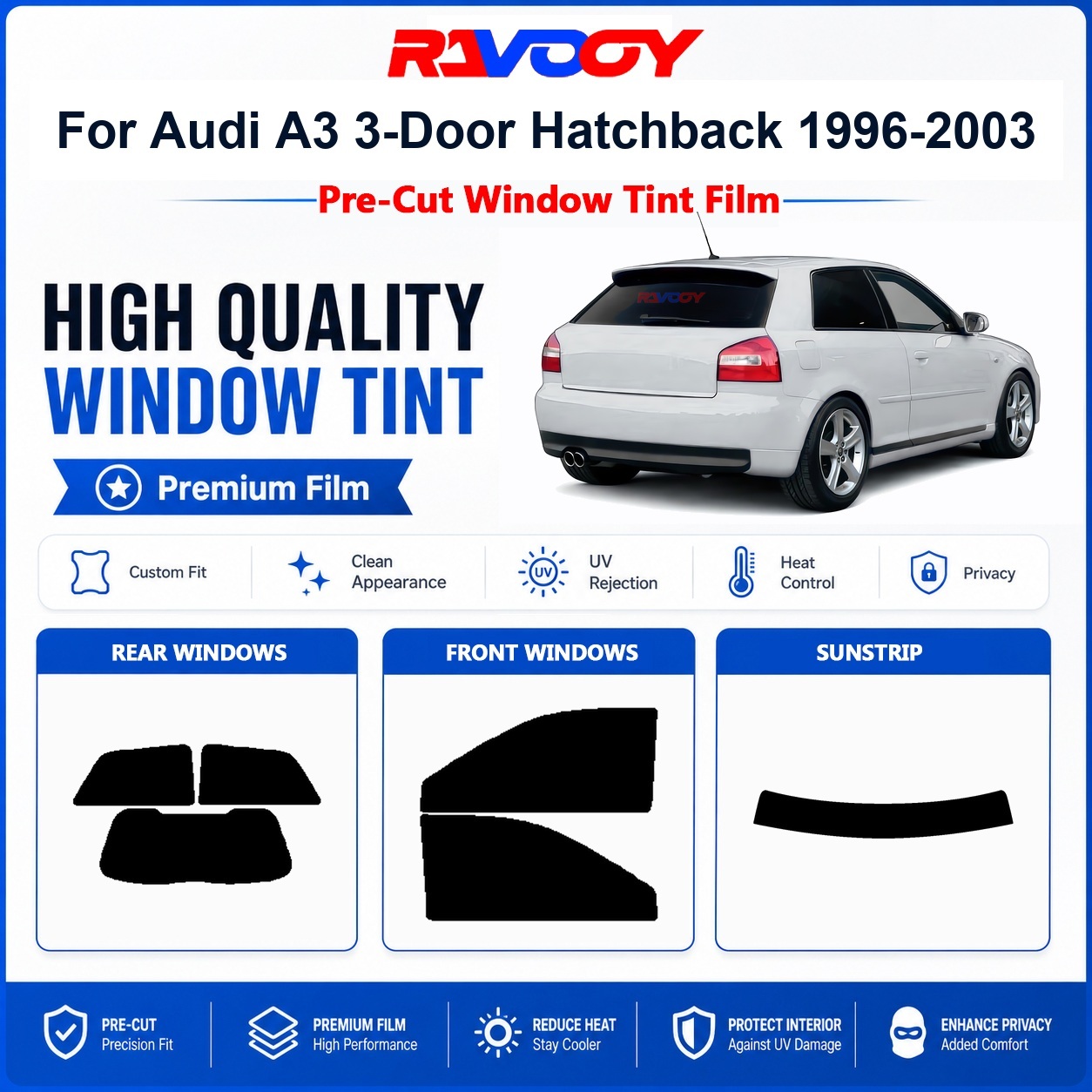 Audi A3 3 Kapılı Hatchback 199 - Privacy Screen Protector incelemesi ve fiyatı