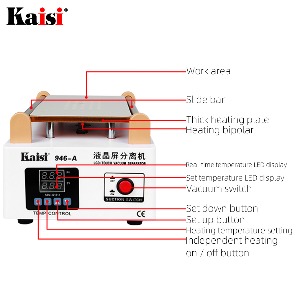 Kaisi 946A LCD Ekran Dokunmati - Screen Alignment Tool incelemesi ve fiyatı