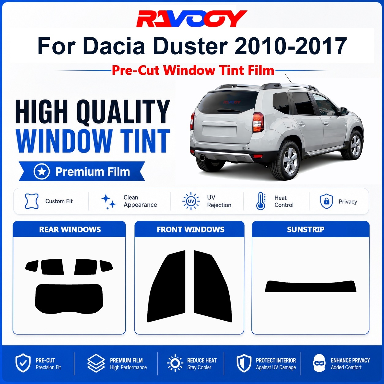 Dacia Duster 2010-2017 Ön ve A - Privacy Screen Protector incelemesi ve fiyatı